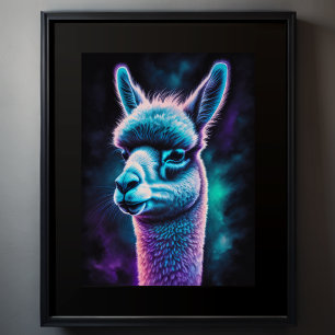 Watercolor Painting of a Llama 3:4 Poster