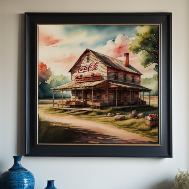 Watercolor Painting of Antique Country Store Poster (Creator Uploaded)