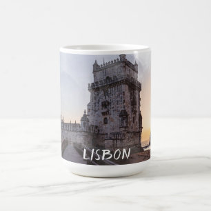 Watercolor painting of Belem tower at sunset Coffee Mug