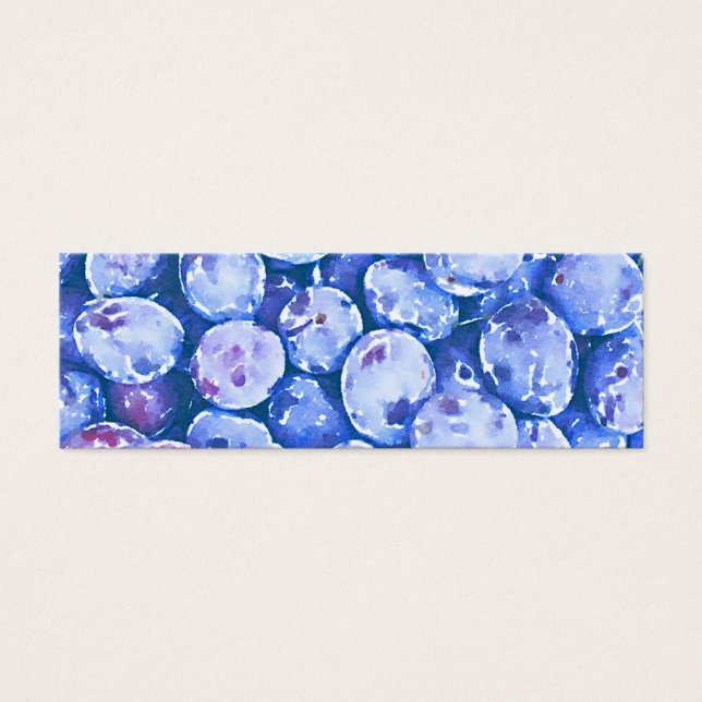 Watercolor Painting of Blue Plums (Front)