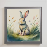 Watercolor Painting of Bunny Rabbit 1:1