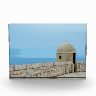 Watercolor painting of Dubrovnik city wall Photo Block