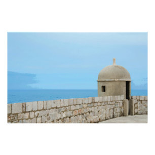 Watercolor painting of Dubrovnik city wall Photo Print