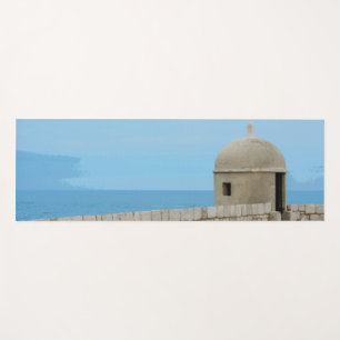 Watercolor painting of Dubrovnik city wall Yoga Mat
