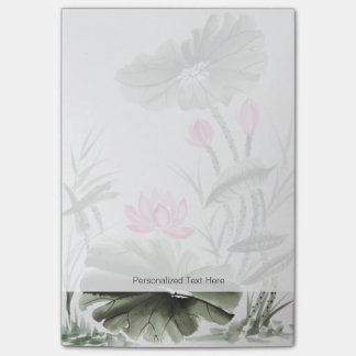 Watercolor Painting Of Lotus Flower Post-it Notes