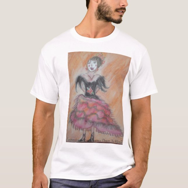 Watercolor painting of Spanish Flamenco Dancer,... T-Shirt (Front)