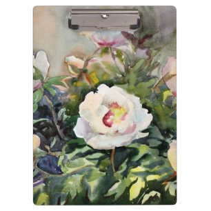 Watercolor Painting Of The Beautiful Flowers Clipboard