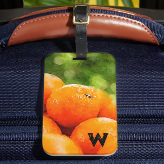 Watercolor Painting Oranges Luggage Tag