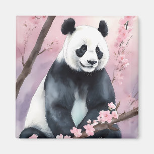 Watercolor Painting Panda Bear Magnet