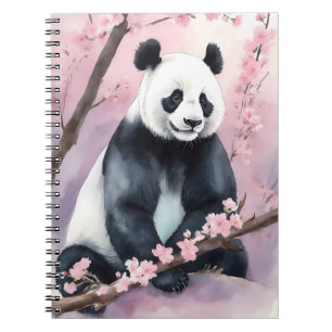 Watercolor Painting Panda Bear Notebook