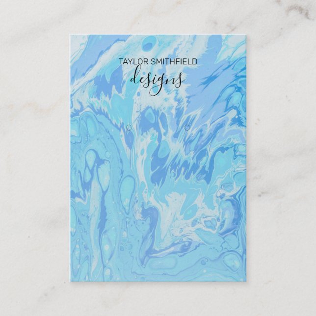 Watercolor Painting Pattern Earring Display Card (Front)