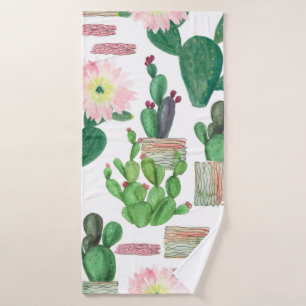 Watercolor painting seamless pattern. Watercolour Bath Towel