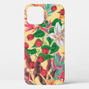 Watercolor painting seamless pattern with beautifu iPhone 12 case
