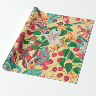 Watercolor painting seamless pattern with beautifu wrapping paper