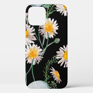 Watercolor painting seamless pattern with chamomil iPhone 12 case