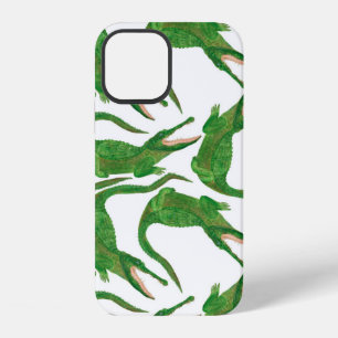 watercolor painting seamless pattern with crocodil iPhone 12 case