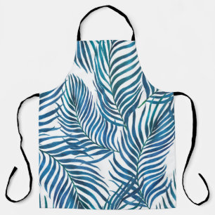 Watercolor painting seamless pattern with tropical apron