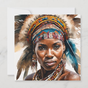 Watercolor Painting Set, Hyper Realistic Character Holiday Card