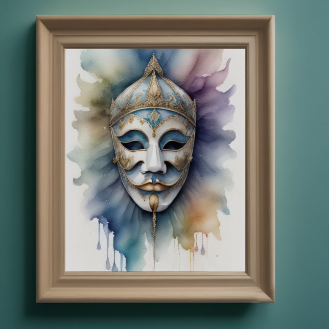 Watercolor Painting Venetian Mask IV Poster (Creator Uploaded)