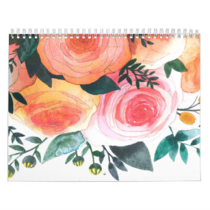 Watercolor Paintings Custom Calendar