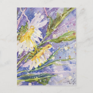 Watercolor paintings postcard