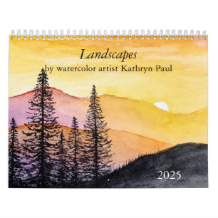 Watercolor paintings wall Calendar