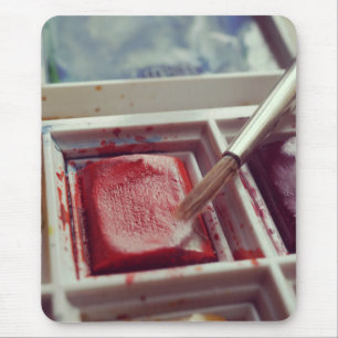 Watercolor paints photographic print. mouse pad
