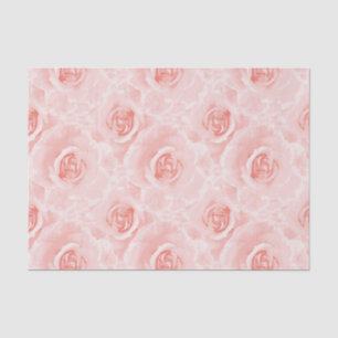 Watercolor Pale Pink Roses Floral Tissue Paper