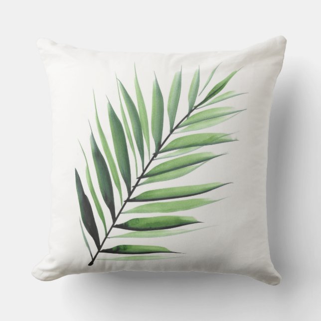 Watercolor Palm Cushion (Front)