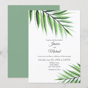 Watercolor Palm Invitation