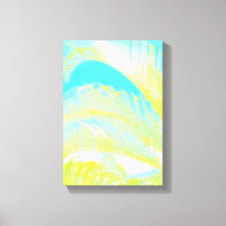 Watercolor palm leaf canvas wrap