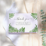 Watercolor Palm Leaves & Elegant Calligraphy  Thank You Card<br><div class="desc">A thank-you card to match our Safari Animals Wild One Baby Shower collection. This folded card features a frame with watercolor palm leaves. "Thank you" is written in an elegant calligraphy. Below, there is an editable thank-you message. Inside the card, there is a second thank-you text that can be edited...</div>