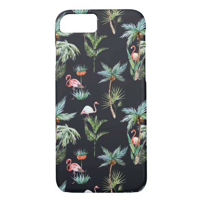 Watercolor Palm Pattern Case-Mate iPhone Case (Back)