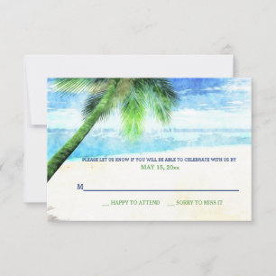Watercolor Palm Response Cards