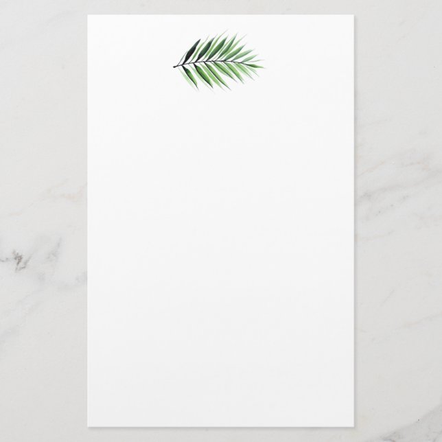 Watercolor Palm Stationery (Front)
