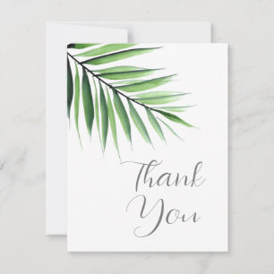 Watercolor Palm  Thank You Card