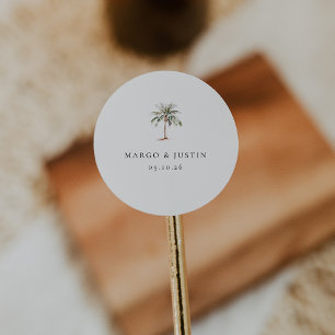 Watercolor Palm Tree Envelope Seal