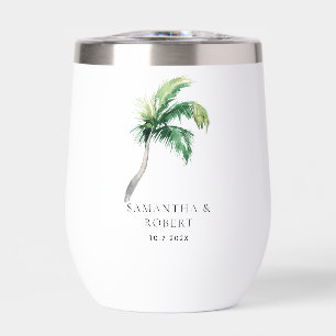 Watercolor Palm Tree Tropical Wedding Personalised