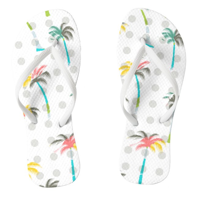 Watercolor Palm Trees Jandals (Footbed)