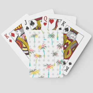 Watercolor Palm Trees Playing Cards