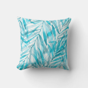 Watercolor Palms Hawaiian Tropical Reversible Cushion