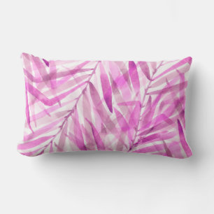 Watercolor Palms Hawaiian Tropical Reversible Lumbar Cushion