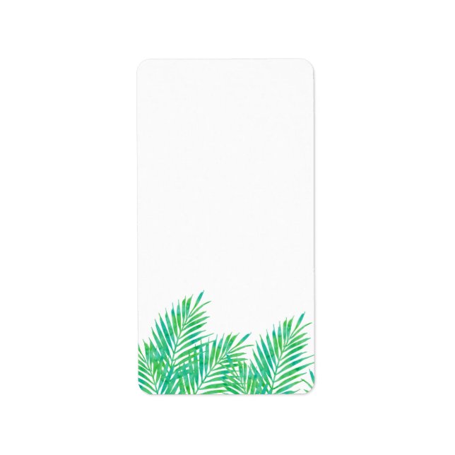 Watercolor Palms Label (Front)