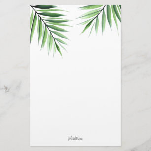 Watercolor Palms Stationery