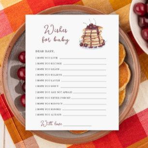 Watercolor pancakes baby shower - wishes for baby