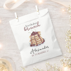 Watercolor Pancakes Birthday Party Favour Bags