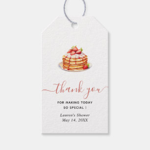 Watercolor Pancakes Brunch Bridal shower Thank you Gift Tags