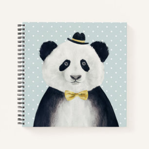 Watercolor Panda Bear Notebook