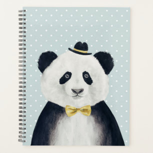 Watercolor Panda Bear Planner