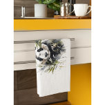 Watercolor Panda Garden Tea Towel<br><div class="desc">Dry your dishes and brighten your kitchen with this charming kitchen towel. Featuring the adorable "Watercolor Panda Garden" design, it brings a peaceful scene of a cosy panda in a lush bamboo forest to your daily chores. The soft, watercolor tones and charming artwork create a tranquil and inviting atmosphere in...</div>